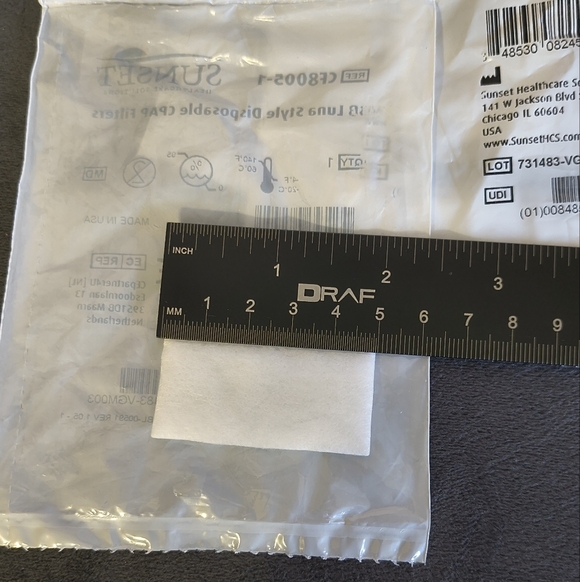 NON-Rx (6) Sunset Healthcare Disposable CPAP Micro Filters - Picture 3 of 5